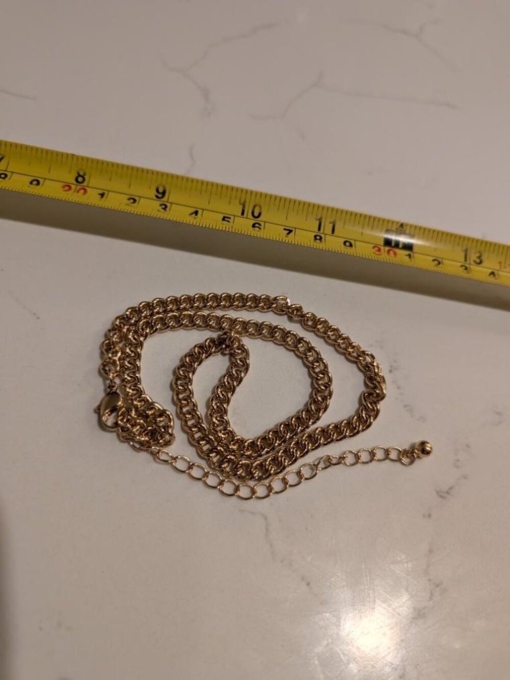 Heavy Gold Tone Chain Necklace (Ship the Same Day)